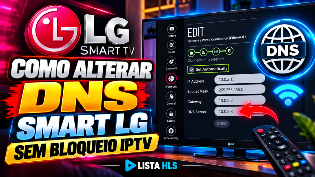 Como alterar DNS na Smart TV LG: tutorial de configuração de rede.